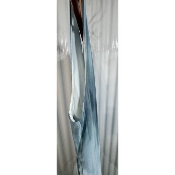 T-Tahari Fergie Dress G1G Patina Gradient Blue/White/Gray Fully Lined Size Med - Picture 7 of 7